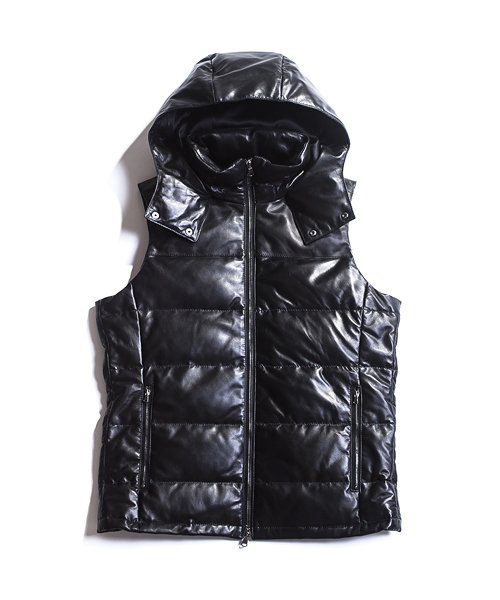 ジャケット・アウター ACANTHUS / Leather Down Vest LD1401 Leather Down Vest LD1401 2014A/W│ACANTHUS（アカンサス）OFFICIAL