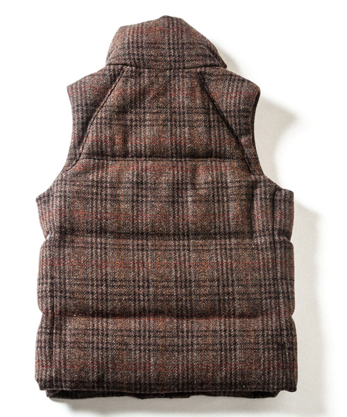 ACANTHUS TWEED DOWN VEST M size / アカンサス レザーヨーク